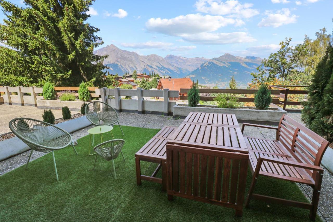 Superbe Appartement Avec Piscine Nendaz Exterior photo